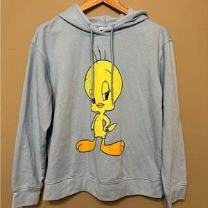 LOONEY TUNES Tweety Bird Vintage Cotton Blend Retro Vibes Hoodie